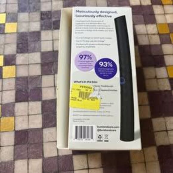 NEW Burst Curve Sonic Black Electric Toothbrush Open Box - Picture 2 of 3